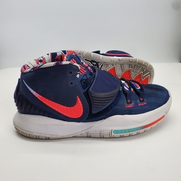 Nike Kyrie 6 “Team USA” Blue Red White Shoes Men Size 9 Irving BQ4630-402 - Picture 8 of 16